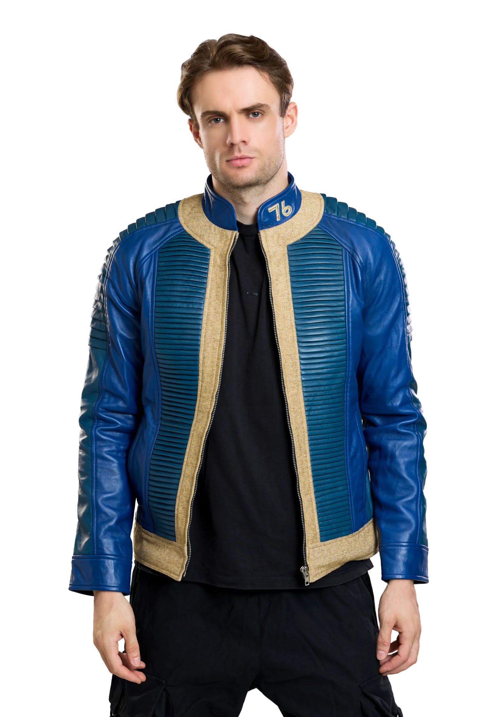 Fallout Blue Vault Dweller Leather Jacket