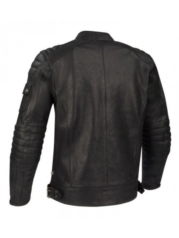 Shop MENS QUILTED LEATHER MOTO JACKET BY TJS
