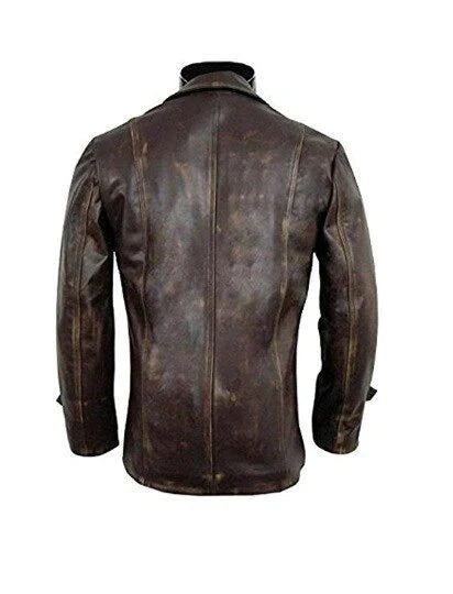 Shop MEN STYLISH CAFE RACER BIKER DISTRESSED LEATHER BROWN JACKET