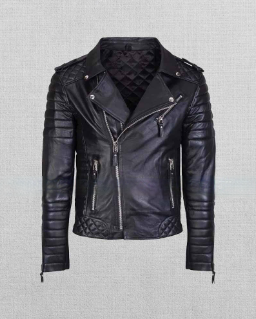 Shop MEN SLIM FIT MOTORCYLE LEATHER JACKET