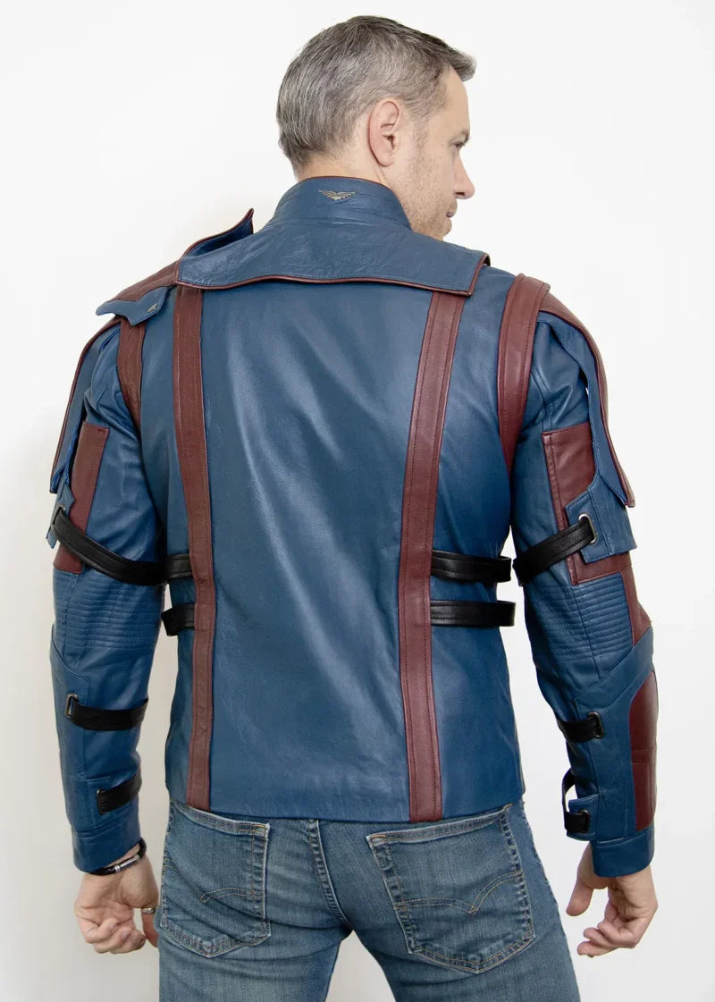Shop Mens Galaxy Blue Outlaw Leather Jacket