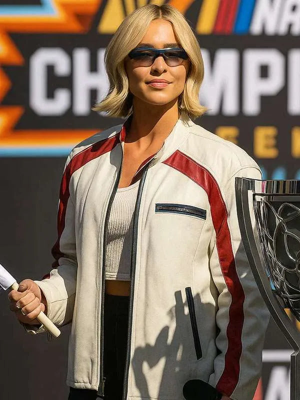 Shop NASCAR Championship Sydney Sweeney White Jacket