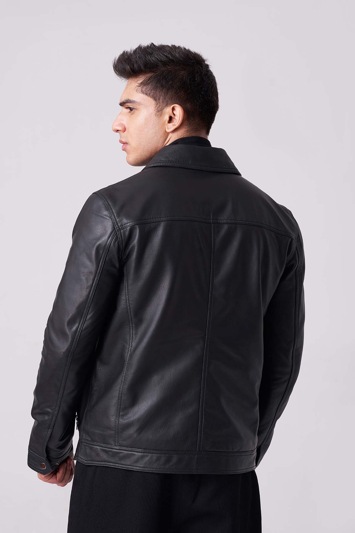 Shop Men Shadow Luxe Leather Jacket