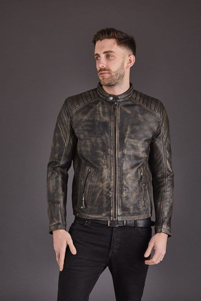 Shop Men's Vintage Style Biker Leather Jacket
