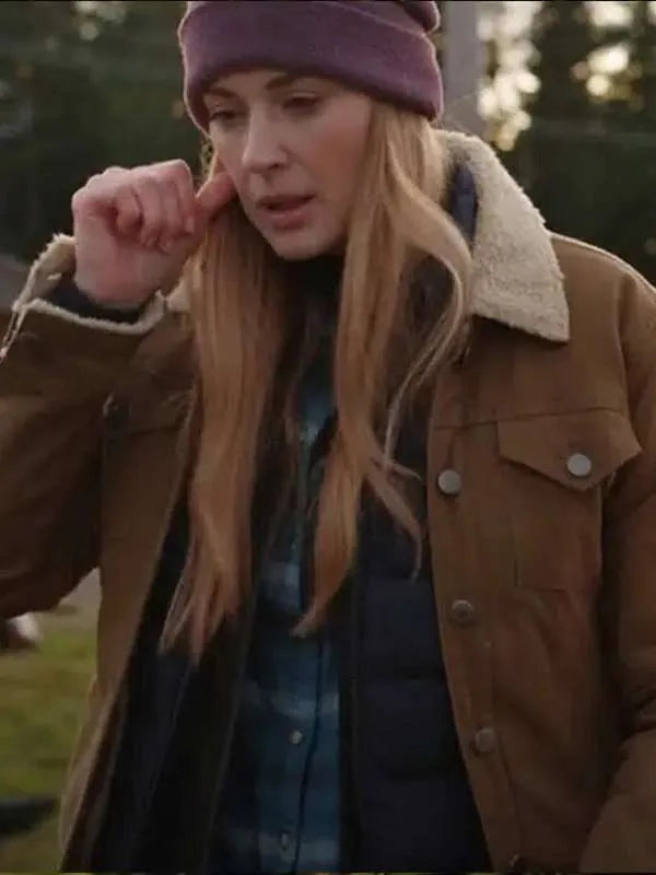 Shop Virgin River S03 Alexandra Breckenridge Brown Jacket