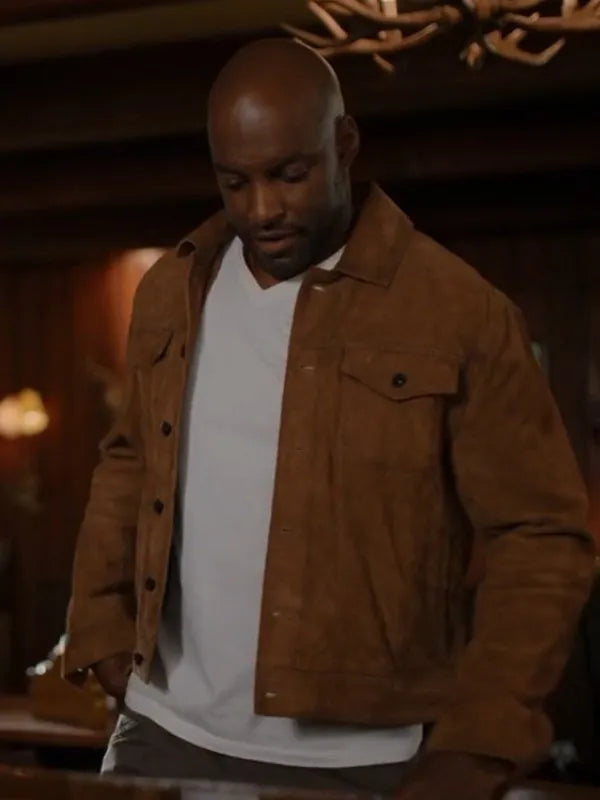 Shop Virgin River Season 5 Colin Lawrence Brown Suede Jacket