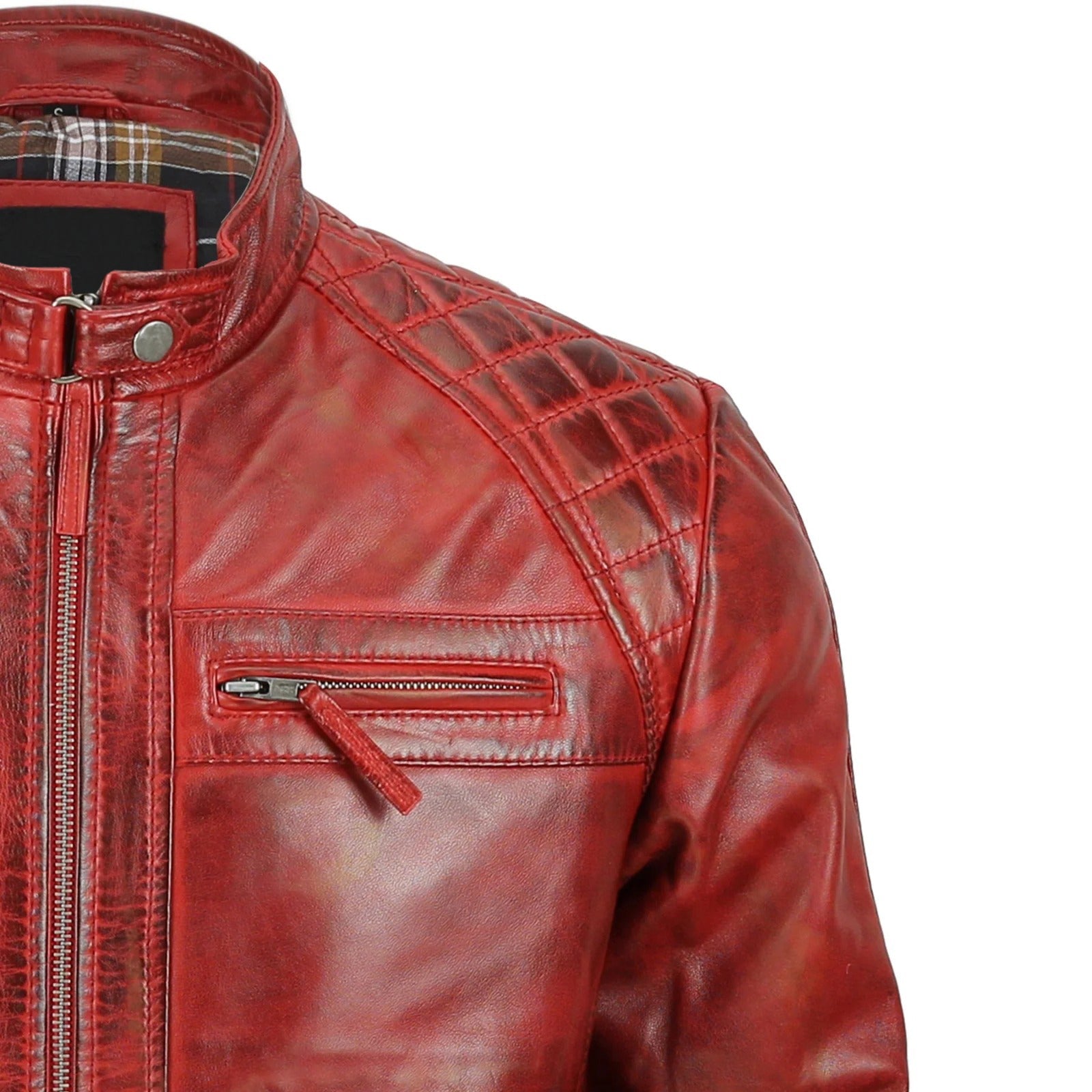 SHOP RED VINTAGE BIKER LEATHER JACKET