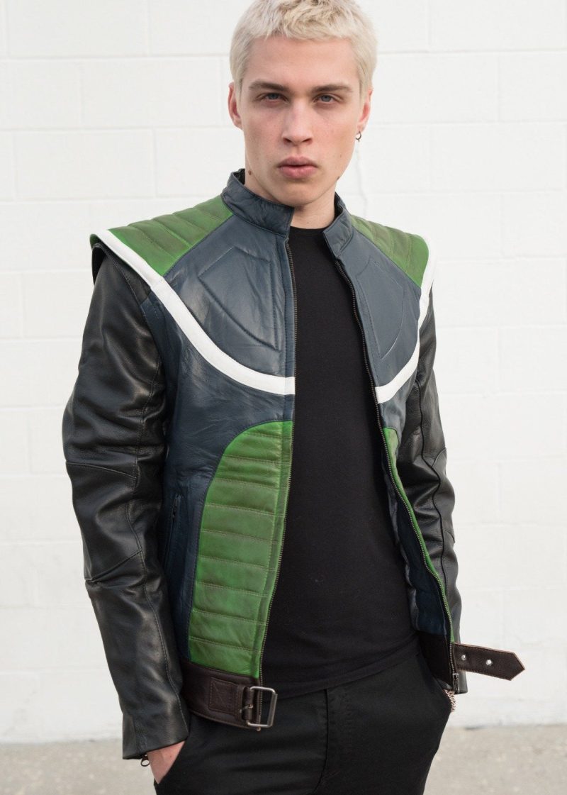 Shop Mens DBZ Broly Bardock Green Leather Jacket