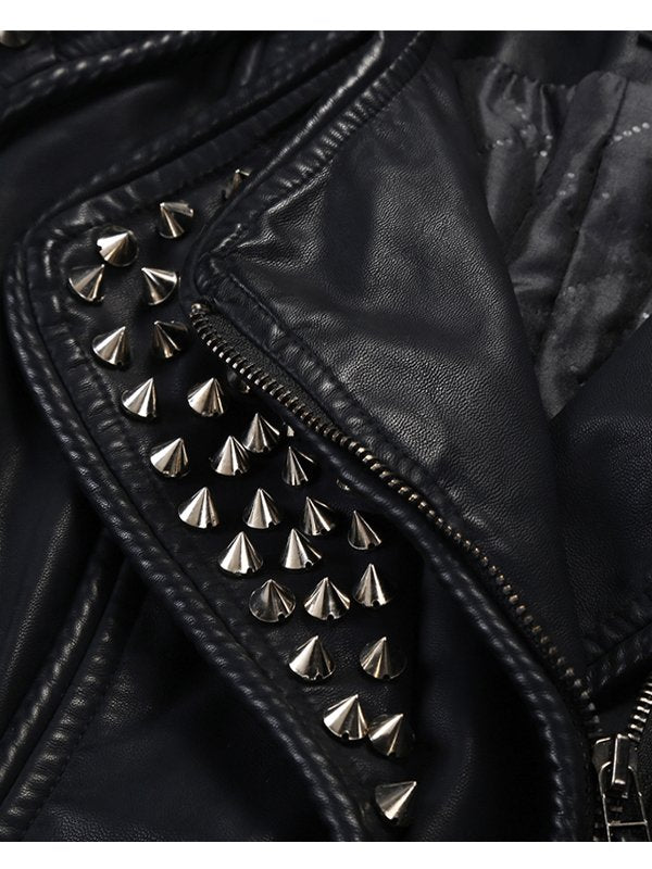 Shop WOMEN’S PUNK STYLISH STUDDED LEATHER JACKET