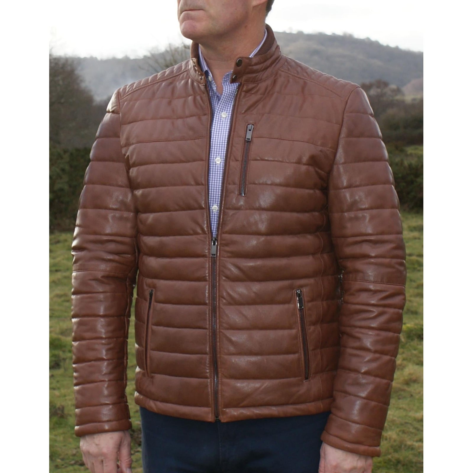 Shop Men's Light Brown Leather Jacket