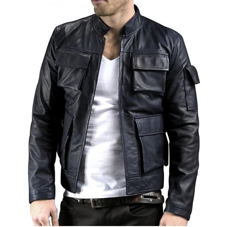 Shop The Empire Strikes Back Han Solo Style Black Leather Jacket
