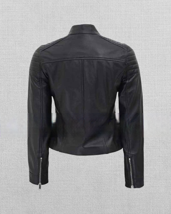 Shop Women's Cafe Racer Fitted Leather Jacket