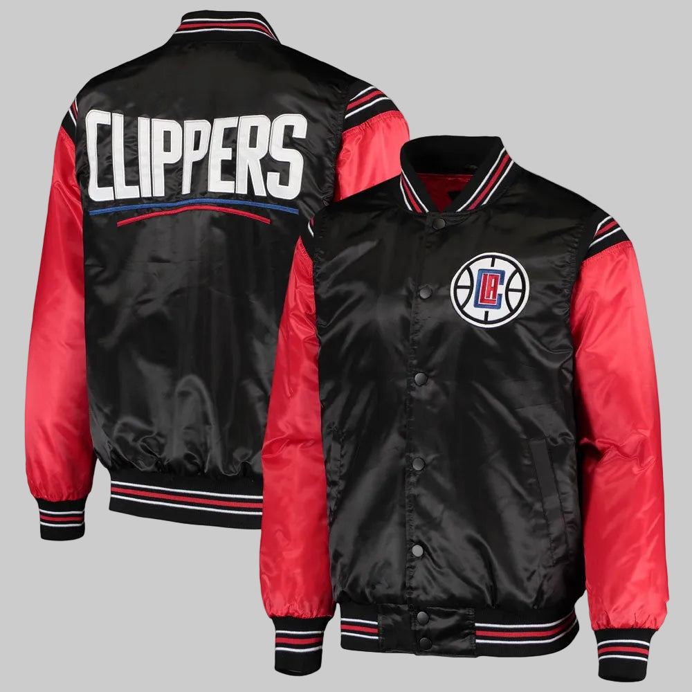 Shop NBA Los Angeles Clippers Varsity Satin Jacket