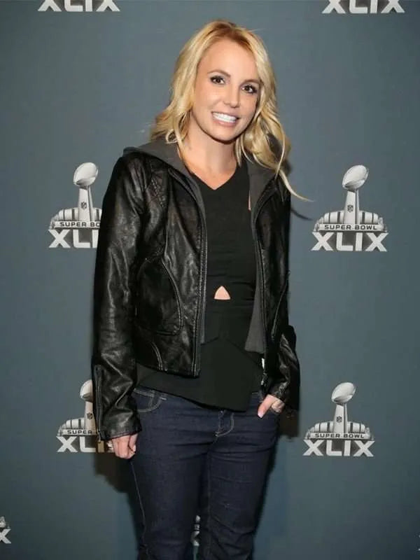 Shop Britney Spears Leather Jacket