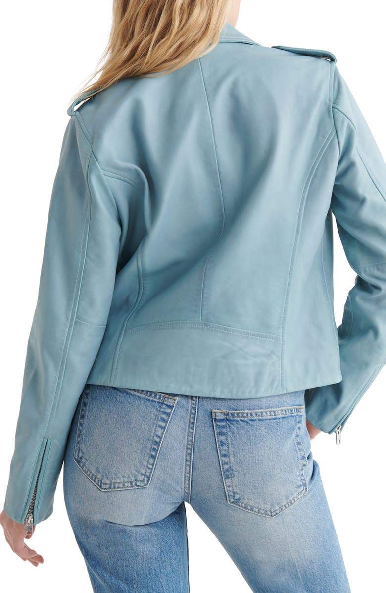 Shop Women Light Blue Biker Jacket