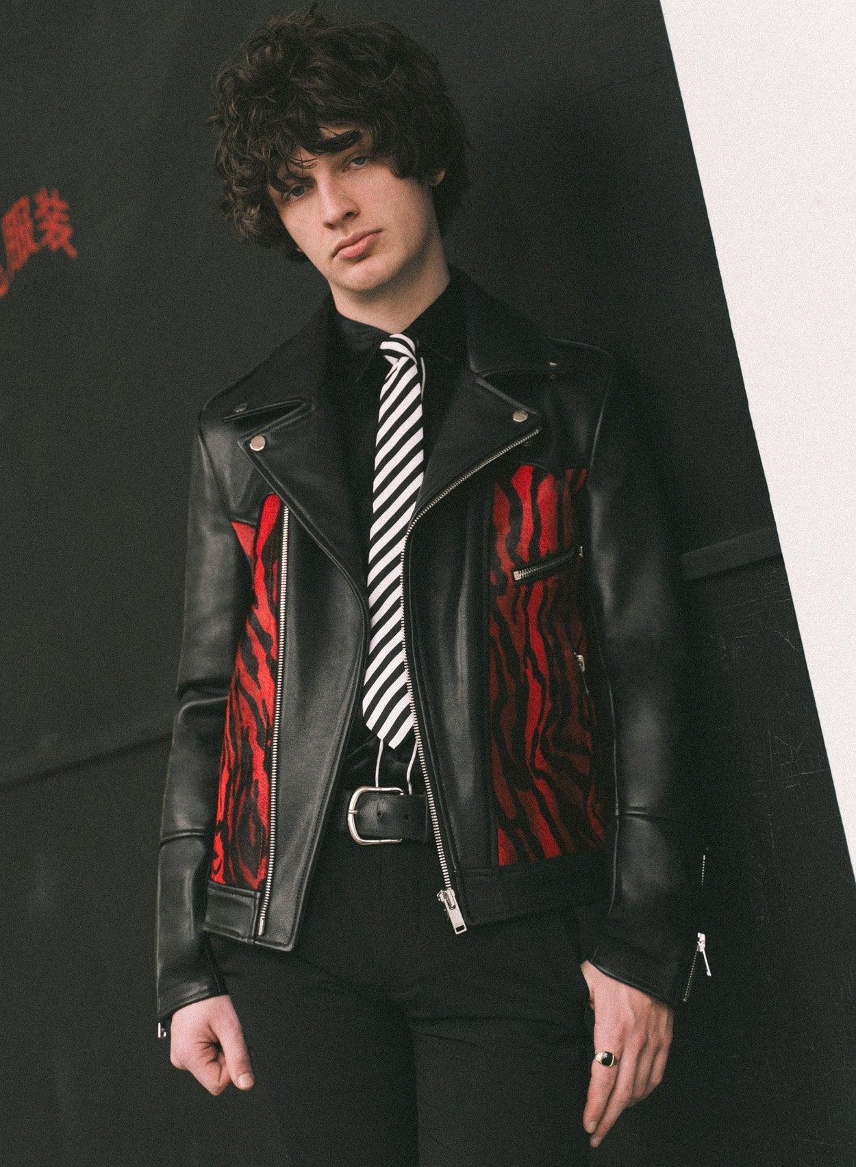 Shop DAYTONA RED N BLACK LEATHER JACKET