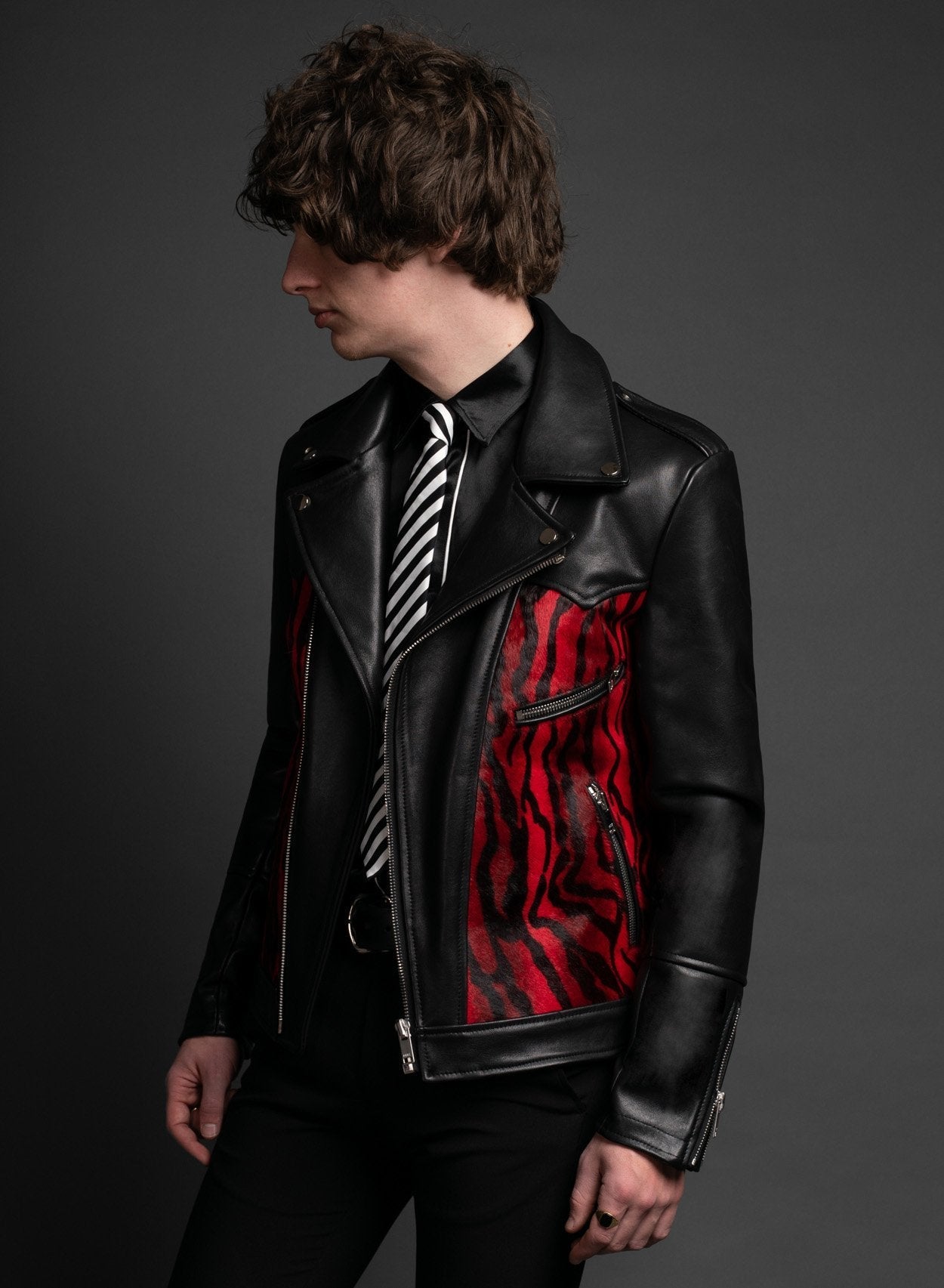 Shop DAYTONA RED N BLACK LEATHER JACKET
