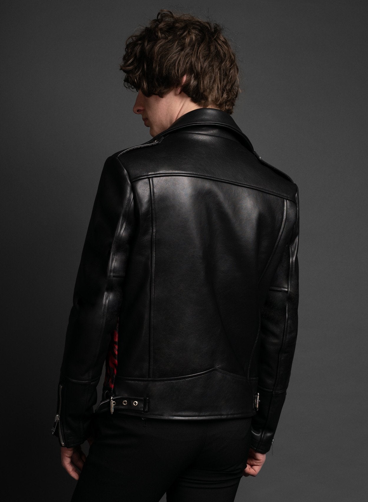 Shop DAYTONA RED N BLACK LEATHER JACKET