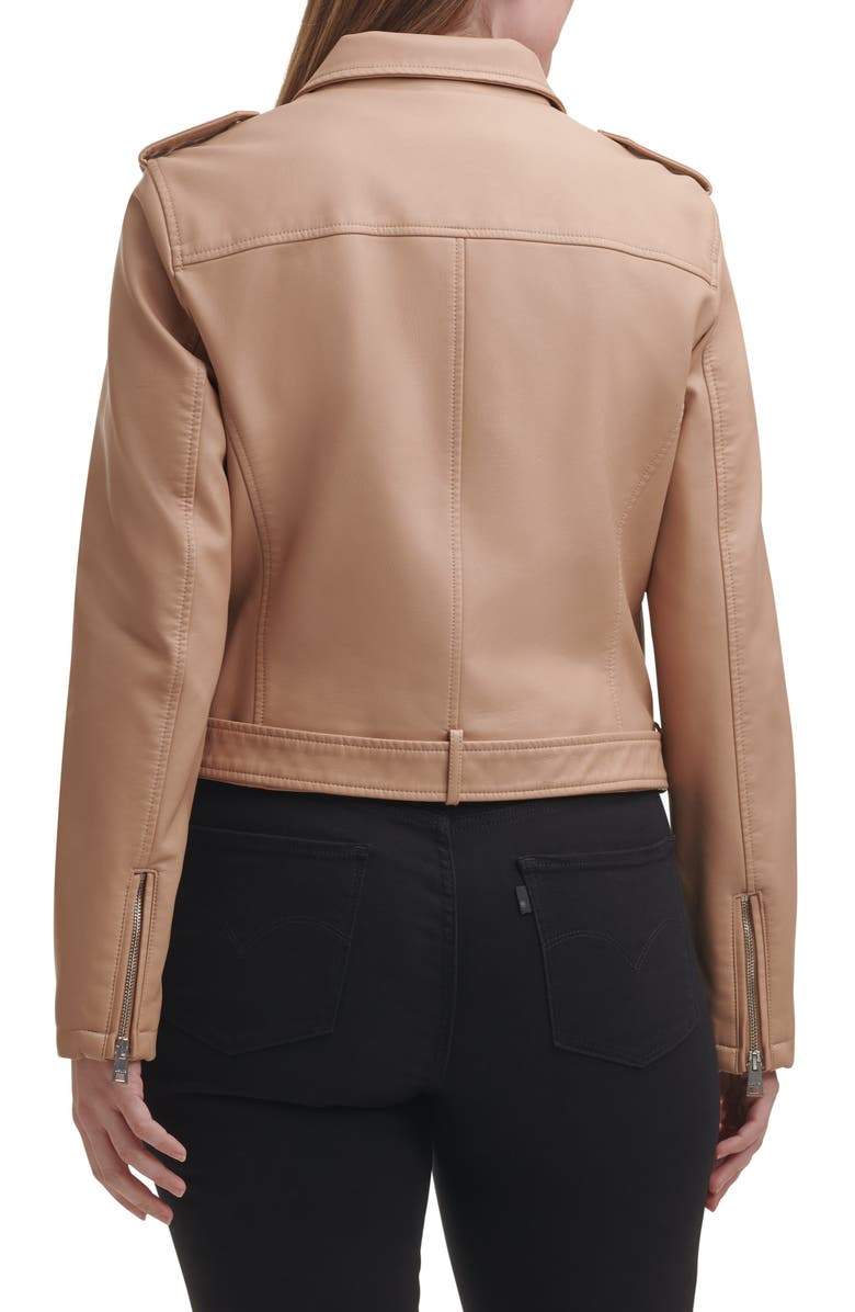 Shop Women Belted Moto Biker Jacket Water Repellent