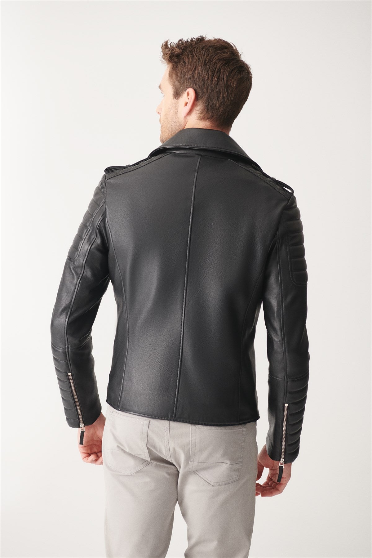 Shop Black Biker Leather Jacket By The jacket seller