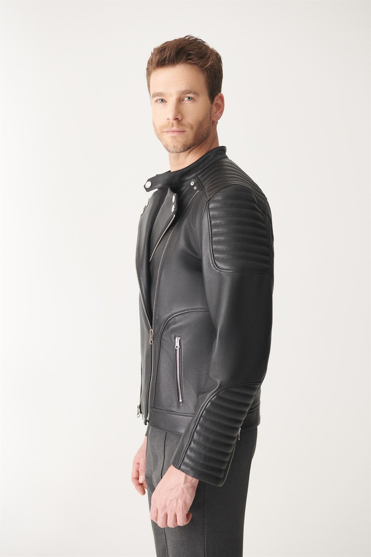 Shop Black Biker Leather Jacket By The Jacket Seller