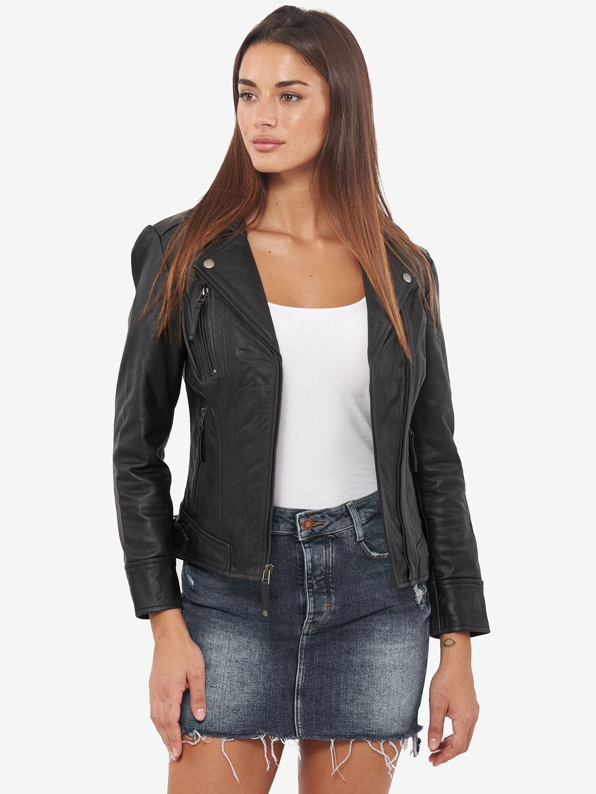 Short Body Leather Jacket for Women