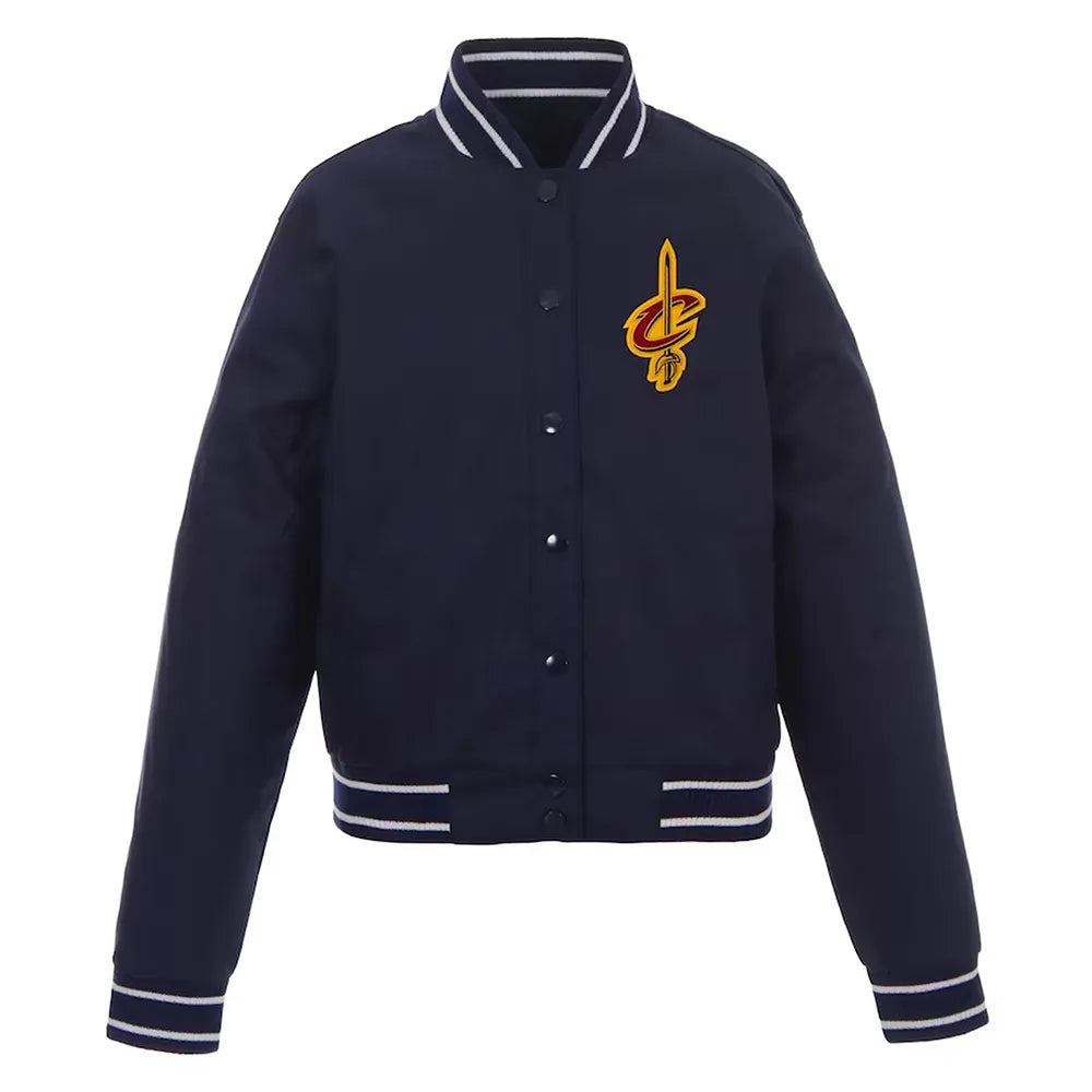 Shop Cleveland Cavaliers Twill Navy Blue Jacket