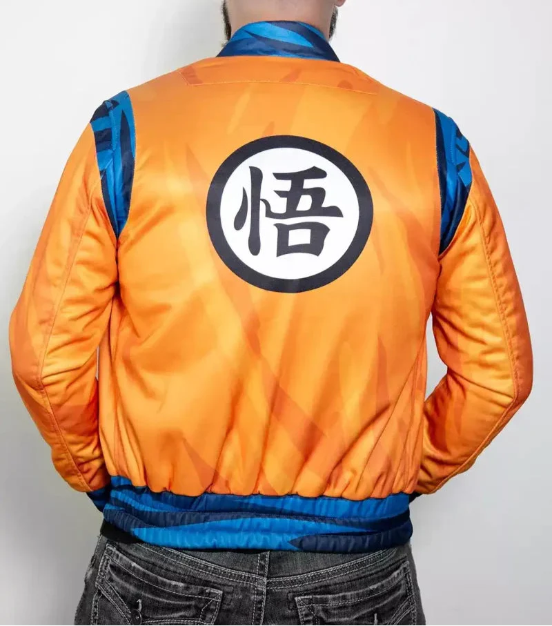 Shop Mens Goku Anime Orange Bomber Jacket