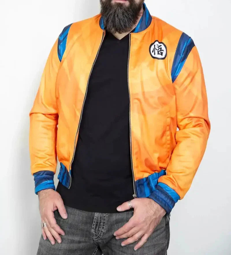 Shop Mens Goku Anime Orange Bomber Jacket