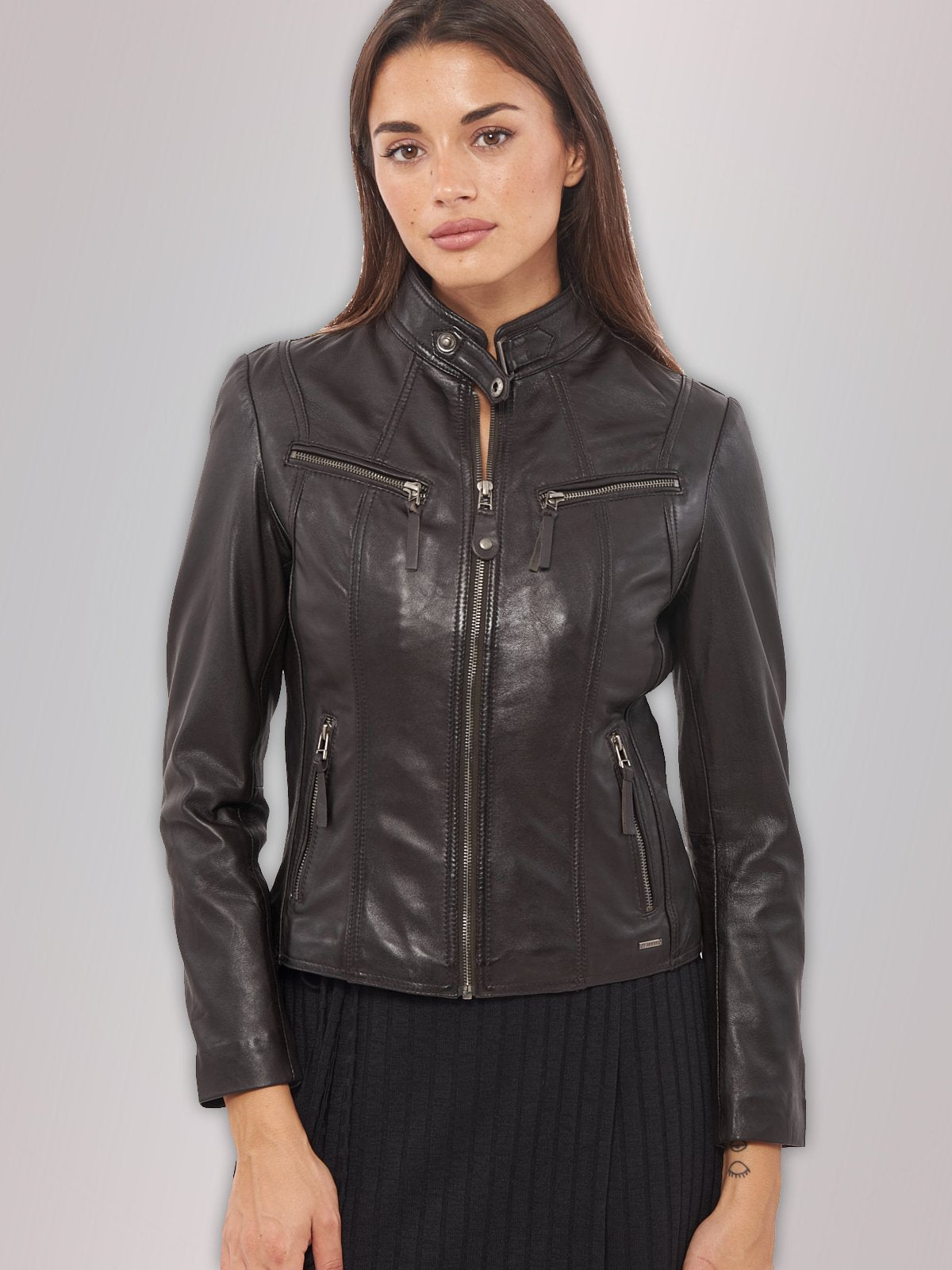 Shop Classics Front Pocket Leather Jacket