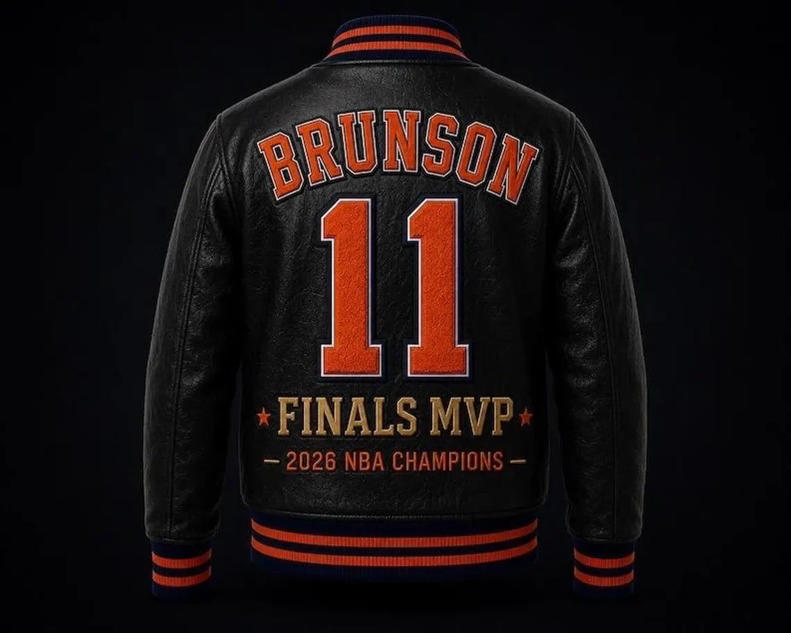 Jalen Brunson Finals MVP Jacket New York Knicks Champions 2026 Leather Varsity Jacket