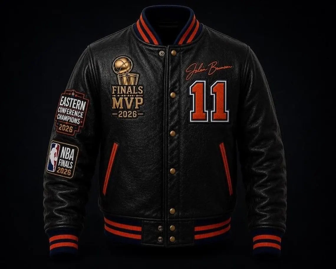 Jalen Brunson Finals MVP Jacket New York Knicks Champions 2026 Leather Varsity Jacket