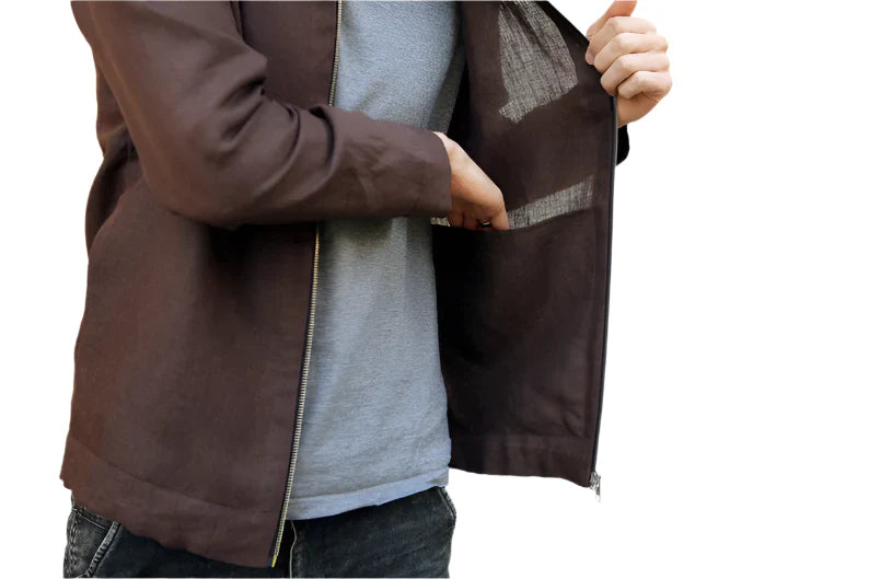 Shop Men's Premium Linen Bomber Jacket