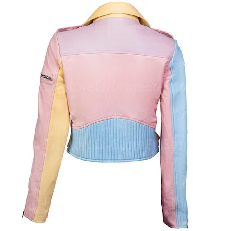Shop Leather Jackets for women Slim fit zipper patchwork jackets for girls women by tjs
