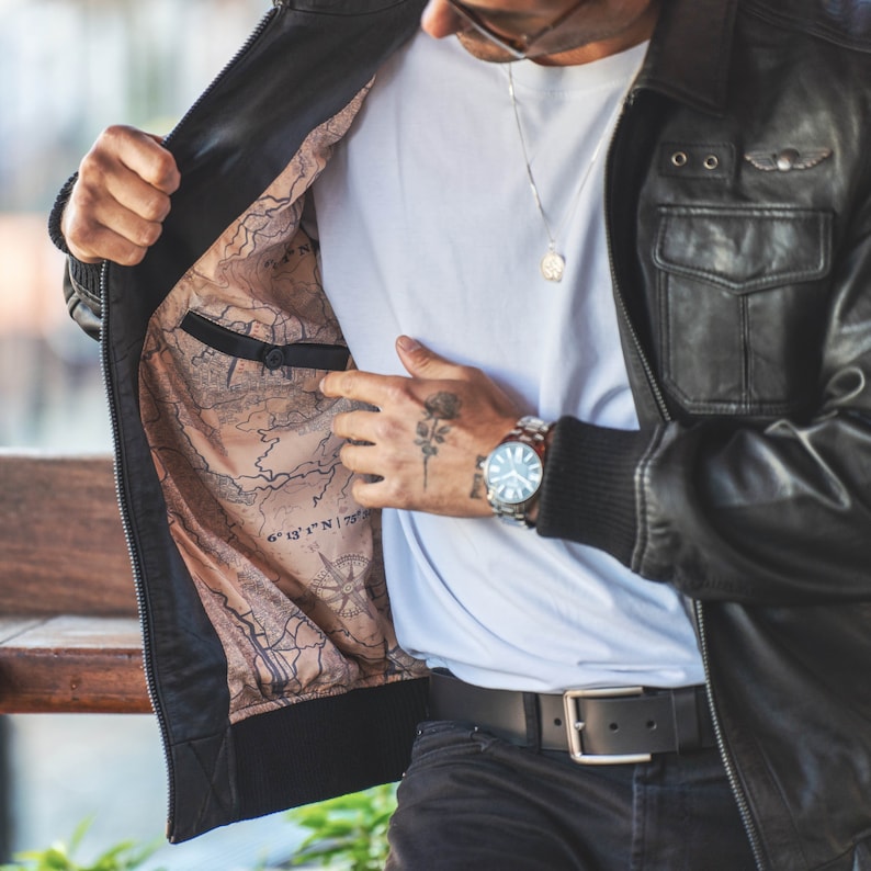 Shop Men Vintage Bomber Biker Leather Jacket