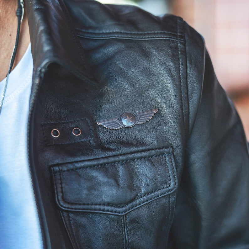 Shop Men Vintage Bomber Biker Leather Jacket