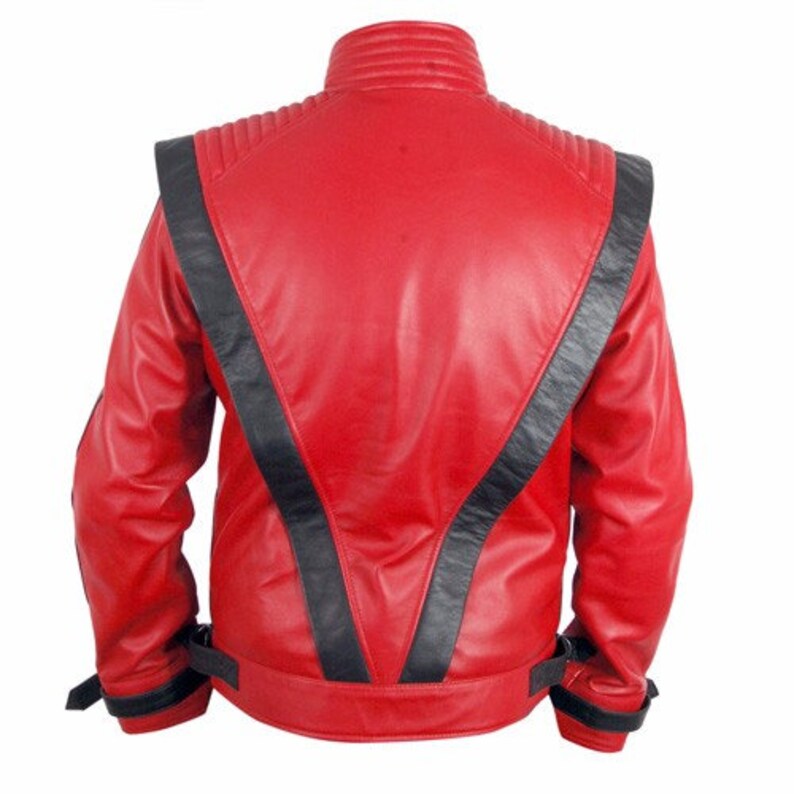 Shop Men Stylish Red Leather Jacket by tjs
