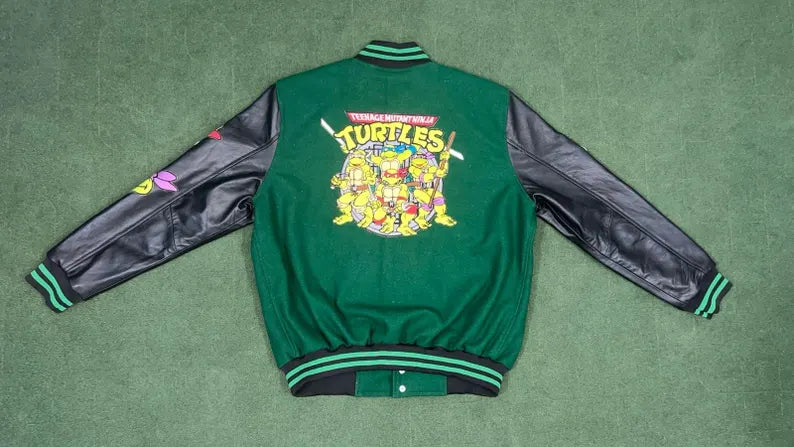 Shop Teenage Mutant Ninja Turtles Varsity Jacket | Retro 90s Streetwear Style