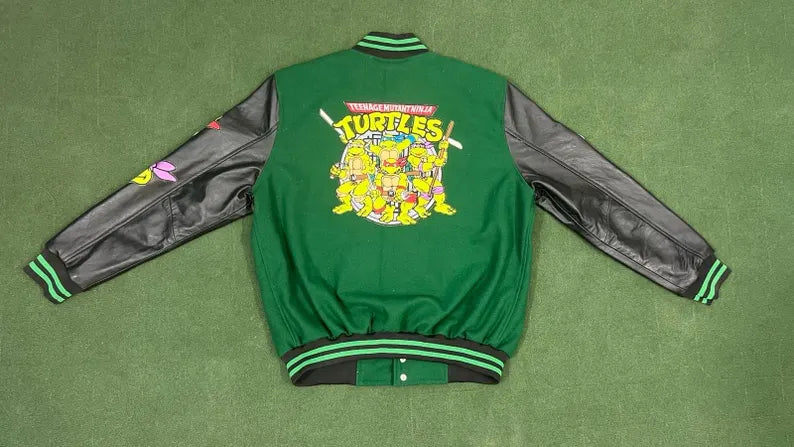 Shop Teenage Mutant Ninja Turtles Varsity Jacket | Retro 90s Streetwear Style