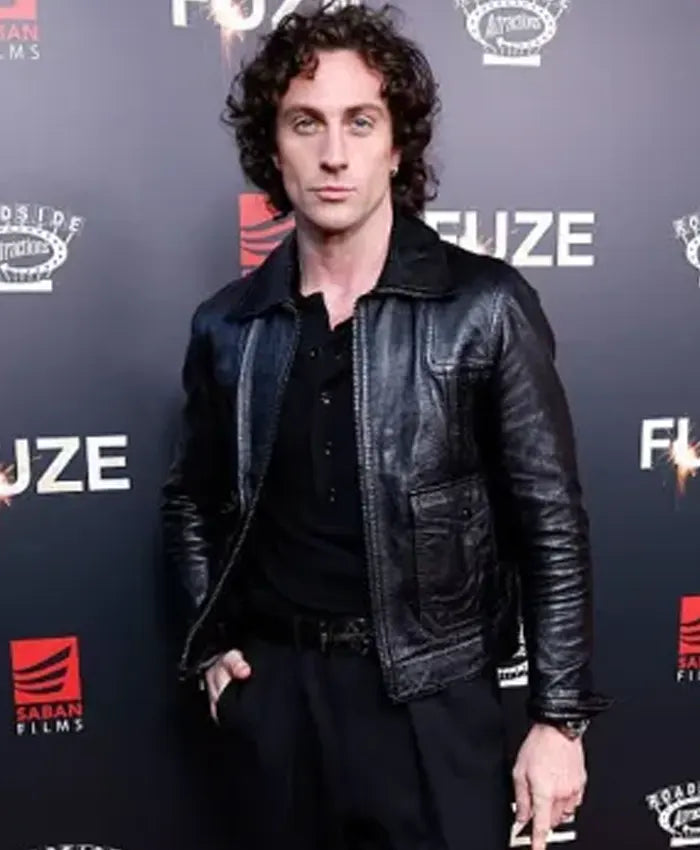 Aaron Taylor Johnson Fuze Event Leather Jacket