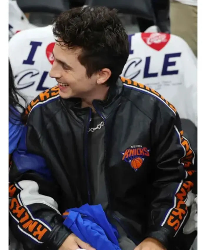 2026 Cavaliers and Knicks Timothee Chalamet Knicks Jacket