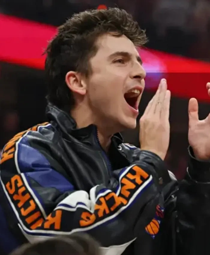 2026 Cavaliers and Knicks Timothee Chalamet Knicks Jacket