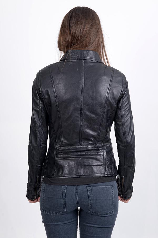Shop Women Classic Black Biker Leather Jacket