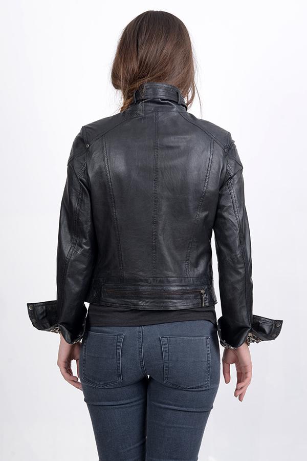 Shop Premium Bomber Leather Jacket Body Fit for Women