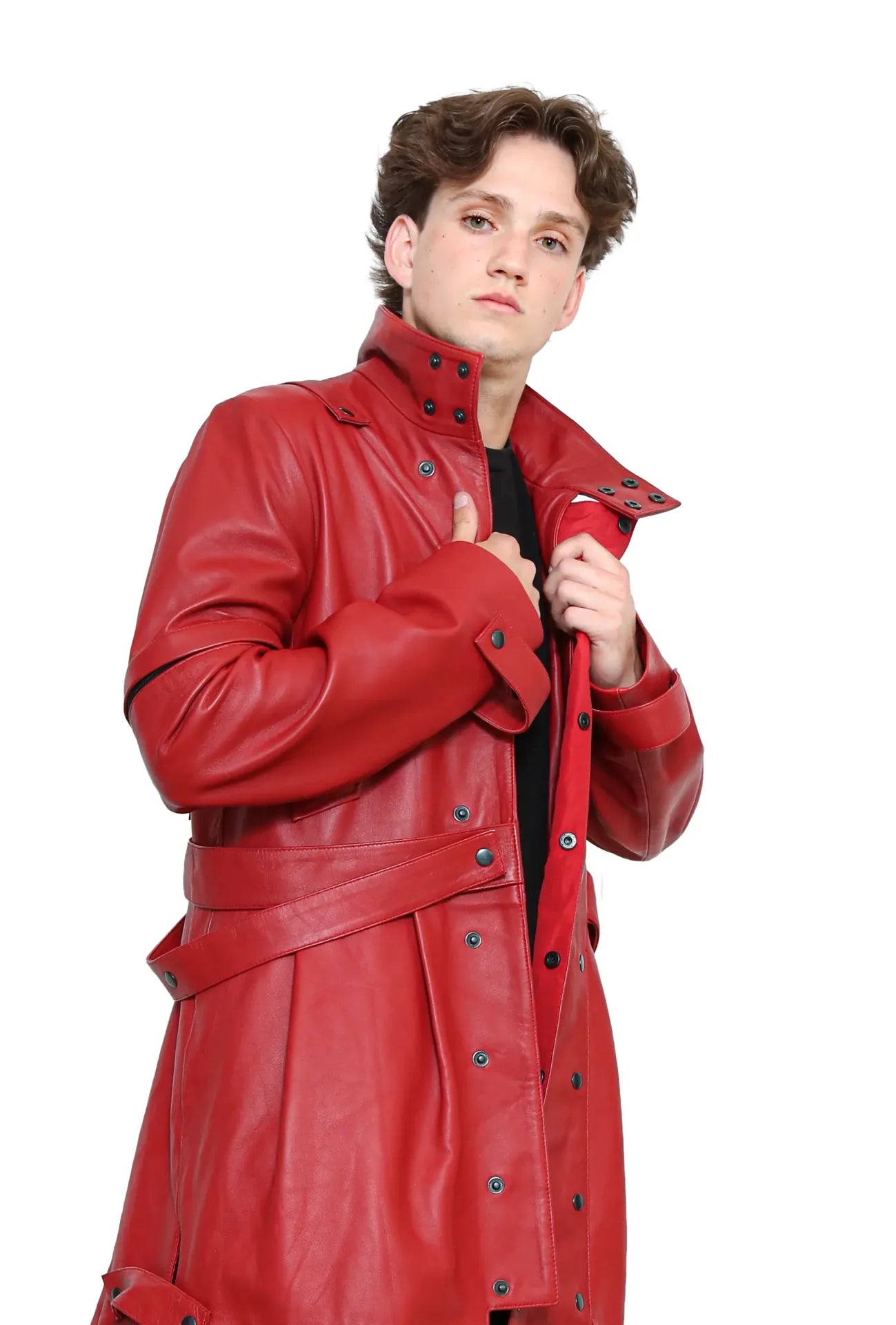 Vash the Stampede Trigun Red Leather Trench Coat