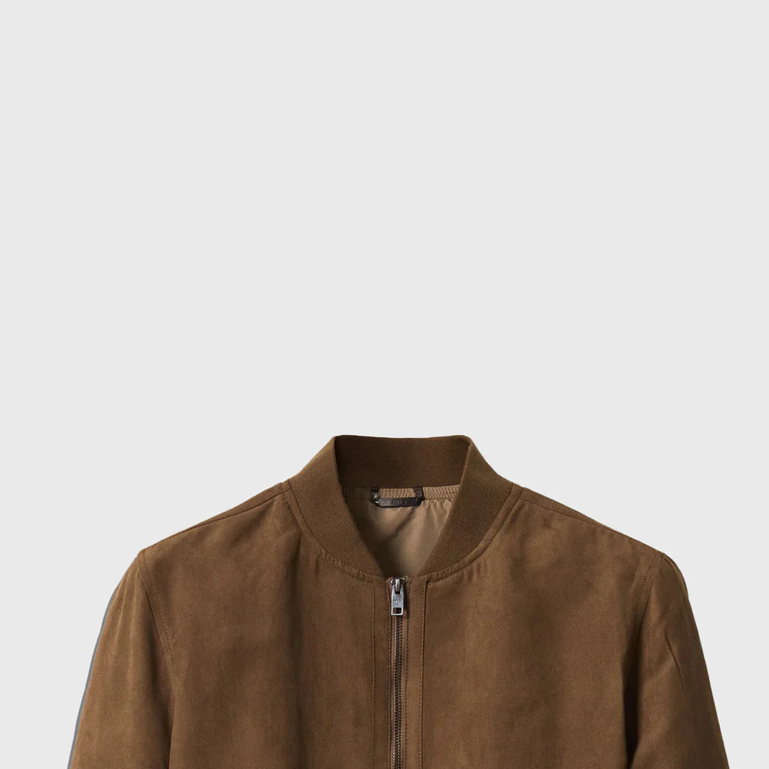 Shop The Elegant Suede Bomber - Men's Leather Jacket