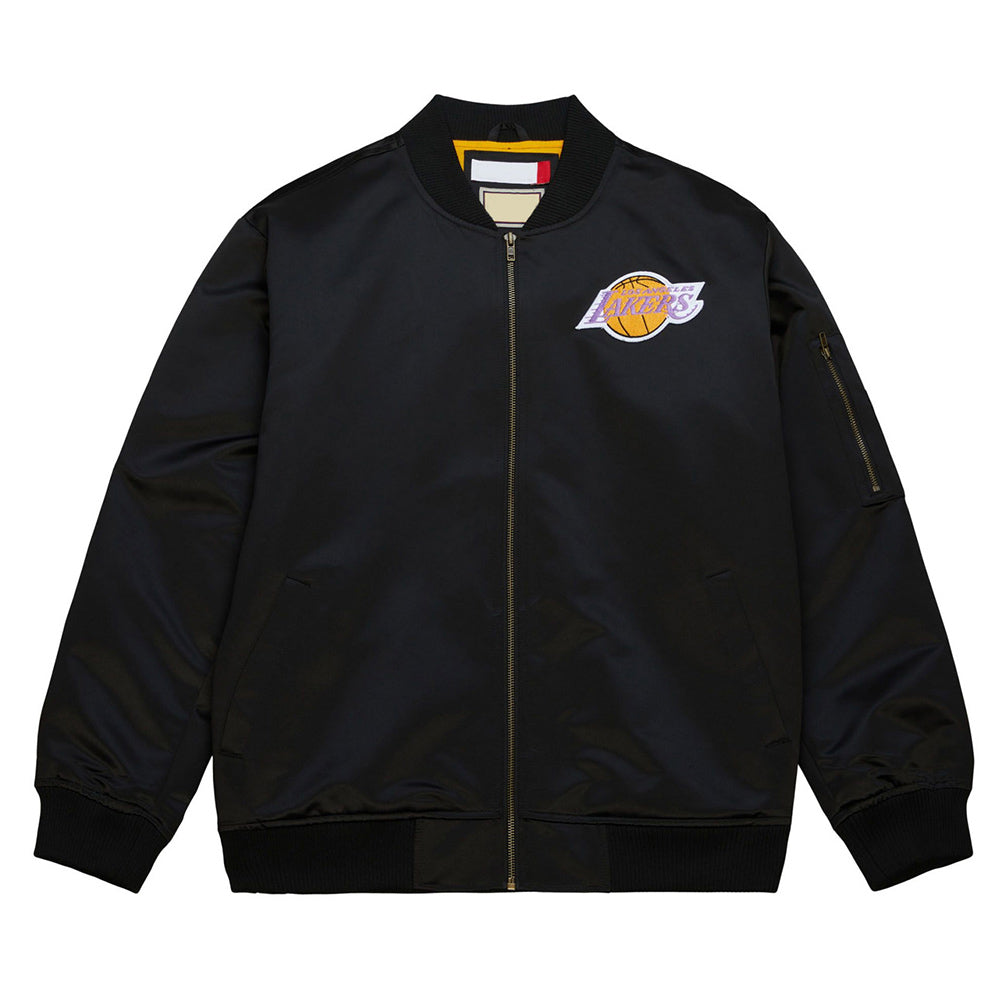 Shop LA Lakers Vintage Logo Lightweight Satin Jacket