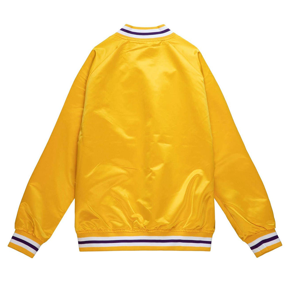 Shop LA Lakers Yellow Lightweight Satin Jacket