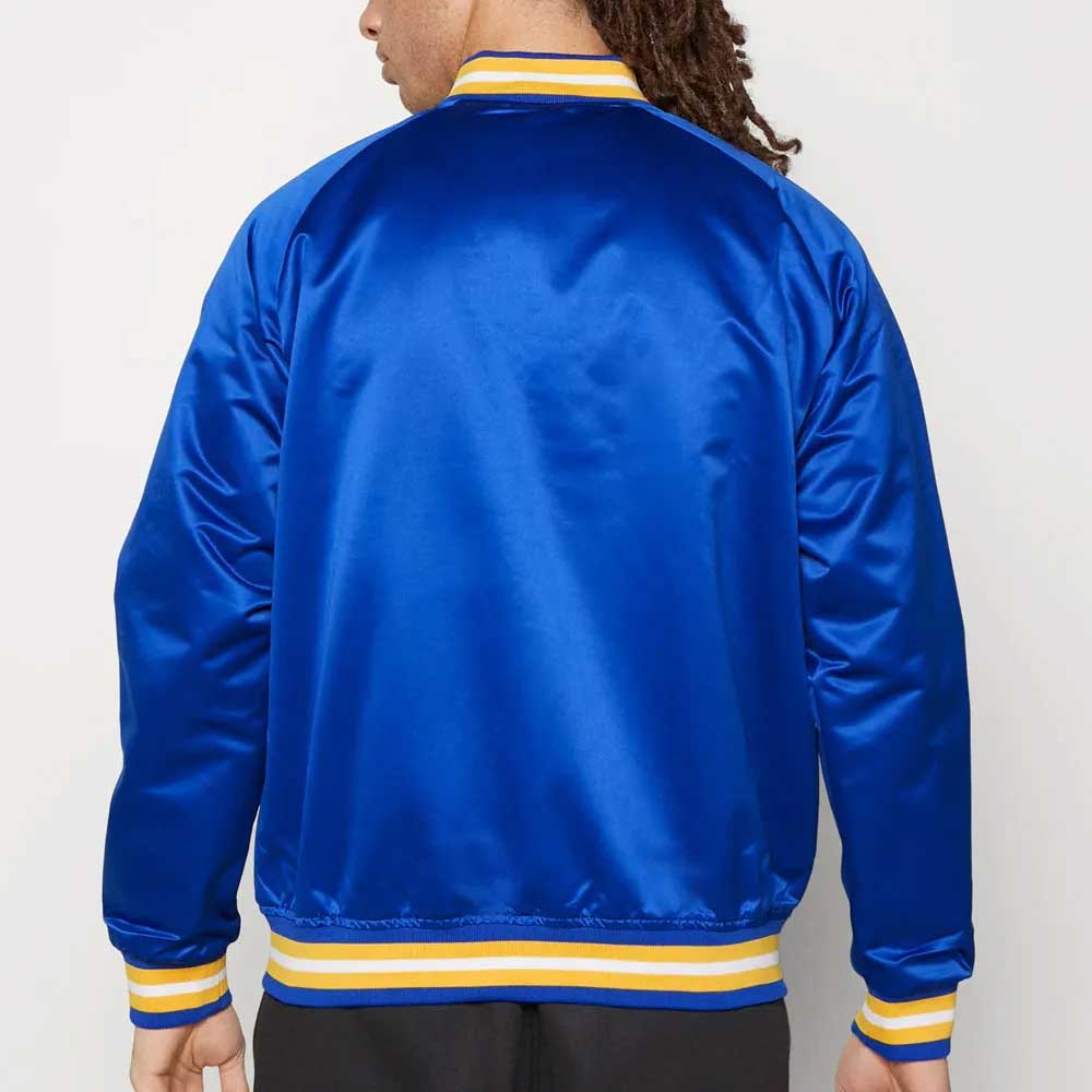 Shop LA Rams Lightweight Royal Satin Jacket