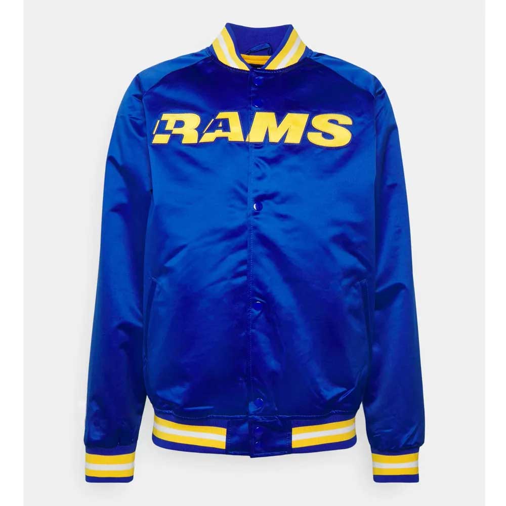Shop LA Rams Lightweight Royal Satin Jacket
